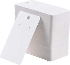 200 Pieces Earring Display Card Earring Card Holder Blank Kraft Paper Tags for D