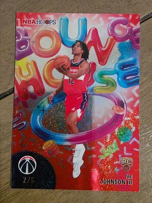 Tre Johnson III 2025-26 Hoops Bounce House Rookie RC Pixel Red /5 - read desc