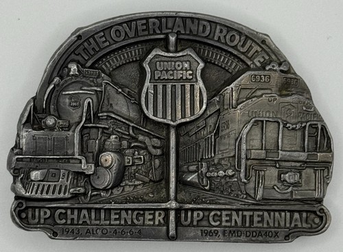 Union Pacific Overland Route Belt Buckle C+J Inc 1988 CJ1504 Challenger Train