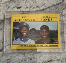 Fleer 1990 Second Generation Stars Ken Griffey Jr Barry Bonds #710 Baseball Card