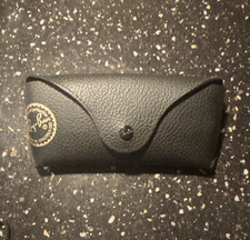 Ray-Ban Black Faux Leather Clamshell Snap Case for Glasses/Sunglasses