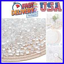 0.5 Lb White Frosted Sea Glass Stones Fish Tank Rocks Gravel Aquarium Glass P...