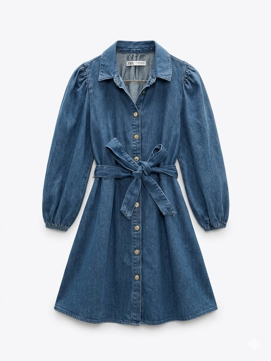 ebay denim shirt dress Bit and Bridle Denim Belted Mini Shirt Dress/ Tunic Blue Size Small