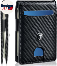 Slim Wallet for Men, Minimalist Money Clip Card Wallet, RFID Blocking Bifold Men