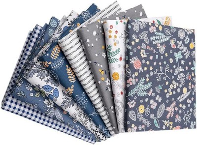 8 Teiliges Patchwork Stoff Set Weicher& Atmungsaktiver Baumwollstoff zum Quilten