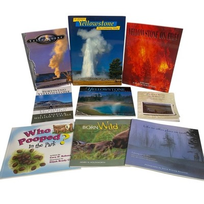 Lot of 9 Yellowstone National Park Books History Photography Wildlife Travel