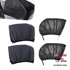 Car Window Shades, Breathable Mesh Screen Sunshade, Block Light Car 4 PCS Black