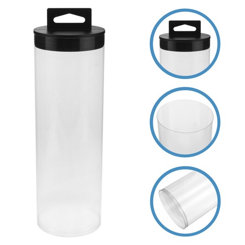 4 Pezzi Tubo in PVC con Coperchio Palla da Badminton Stoccaggio Secchio Porta Volano - Foto 4 di 12
