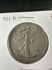 1921 D Denver Key Date Walking Liberty Half Dollar 50C 1/2 Rare!