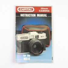 Capital MX-II - 35mm Camera Instruction Sheet - Fold-Out Vintage Manual