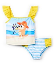 Bluey   Toddler  Little Girls' 2-Piece Tankini Swimsuit Set   Sizes 3T  7/8