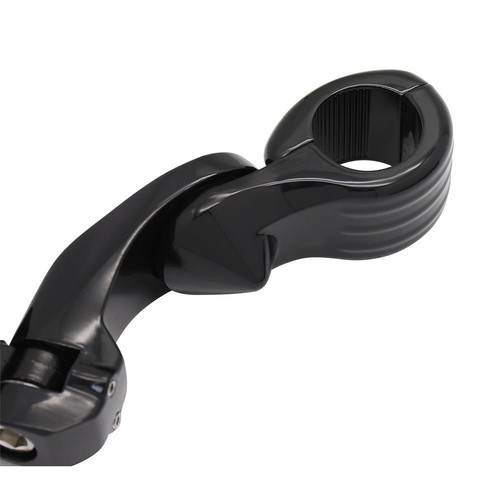 1.25" 32mm Front Crash Bar Foot Pegs W/ Mounts Full Black For Harley Indian KTM - Bild 11 von 12