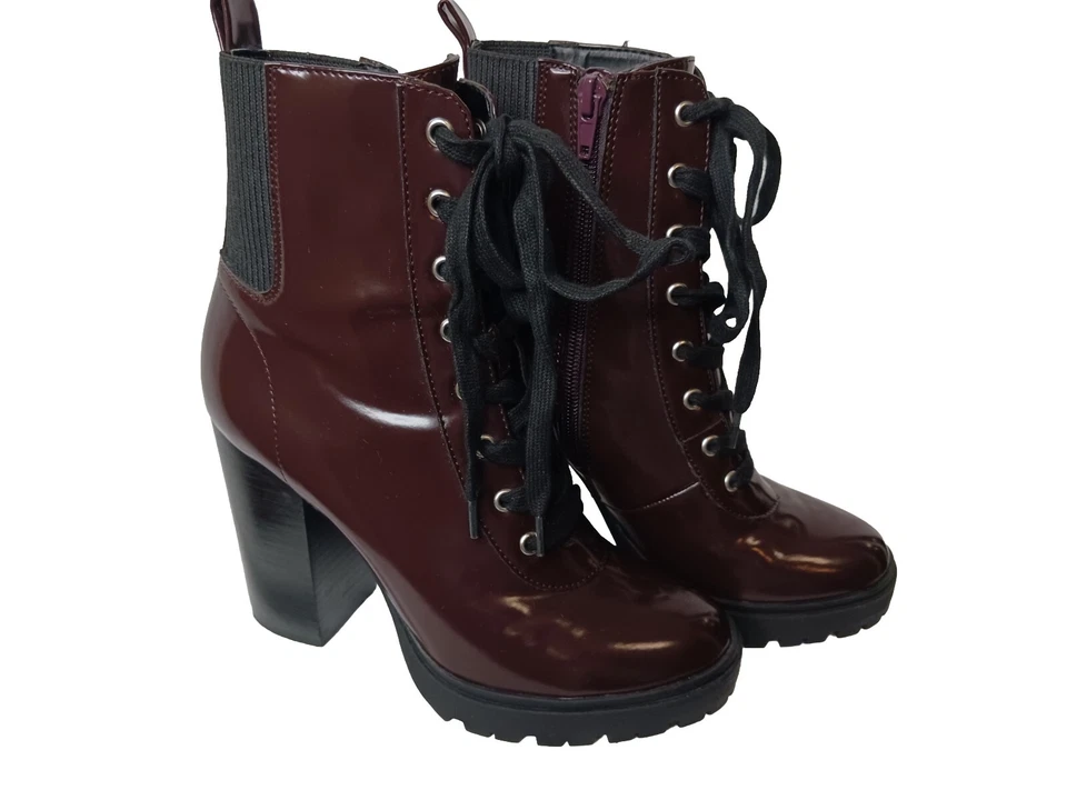 BOTÍN STEVE MADDEN TACÓN PESTILLO MORADO TALLA 7M Foto 2 de 4