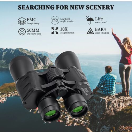 High Quality Water Proof Binoculars 20x50, 56m/1000m with Carrying Case - Picture 2 of 18