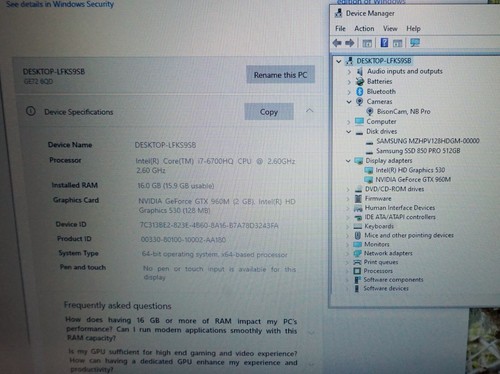 MSI GE72 6QD Apache Pro 17.3" FHD i7-6700HQ 2.6GHz 16GB RAM 512GB SSD GTX 960M - Picture 2 of 7