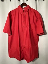 Red Kap Short Sleeve Industrial Work Shirt Red XXL 1 Pocket