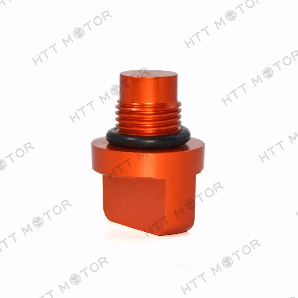 Tornillo de tapón de drenaje de aceite de aluminio CNC apto para KTM DUKE 125 200 390 EE. UU. Naranja Foto 3 de 4