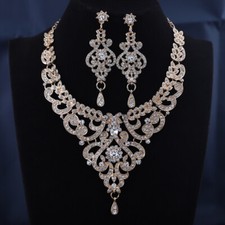 Earring Jewellery Set Party Prom Formal Wedding Bridal Crystal Necklace