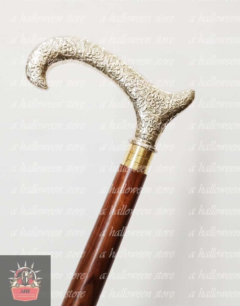 Designer Solid Brass Derby Head Handle Victorian … - image 3