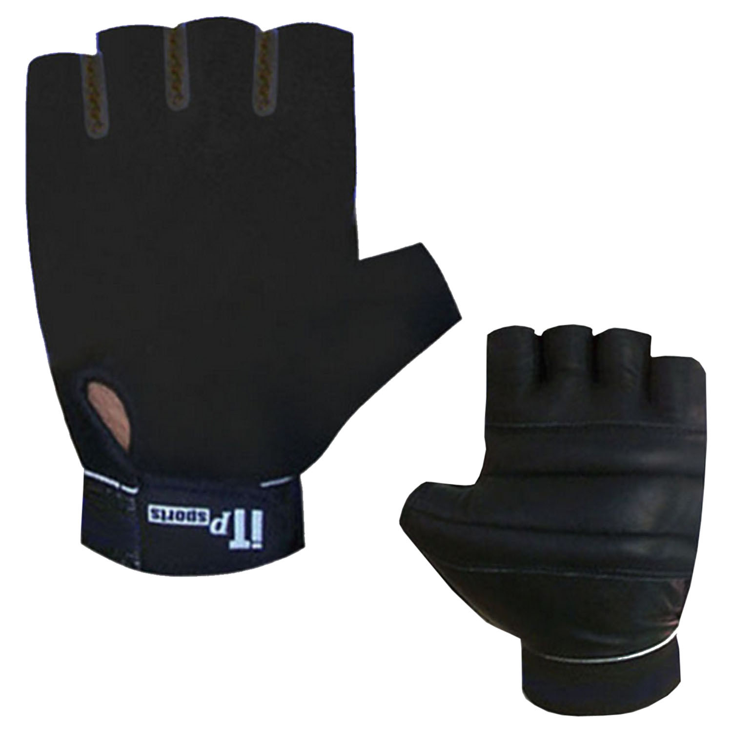 Ladies Leather Cycling Gloves Padded Palm Fingerless MTB Cycle Mitts