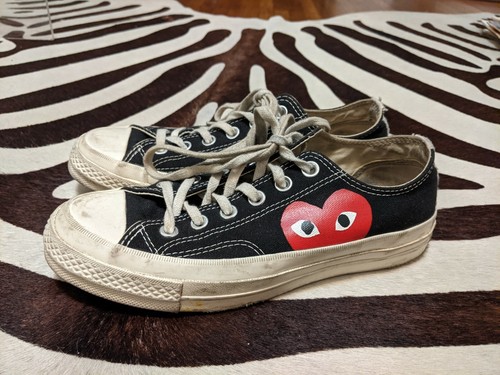 cdg converse black size 5