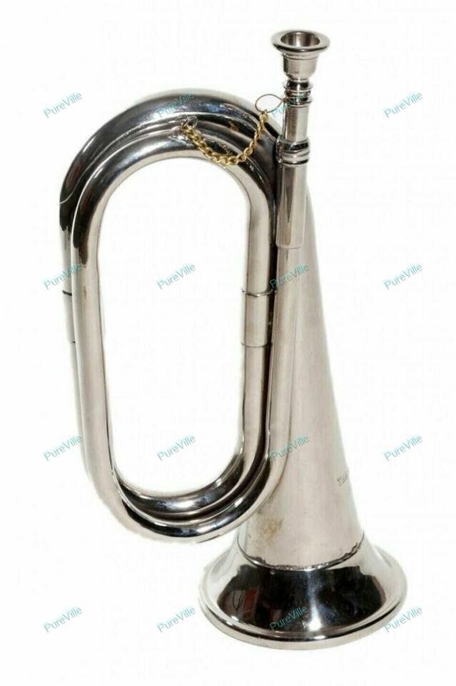 Nickle Finish Old School Orchestra Band Bugle Classy Gift Items 