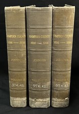 3 Volume Set Hampden County 1636 - 1936 Massachusetts History Clifton Johnson