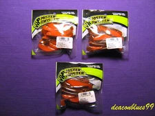 LOT OF 3 - MISTER TWISTER 3" SASSY SHAD PADDLE TAIL MINNOWS - ORANGE BROWN