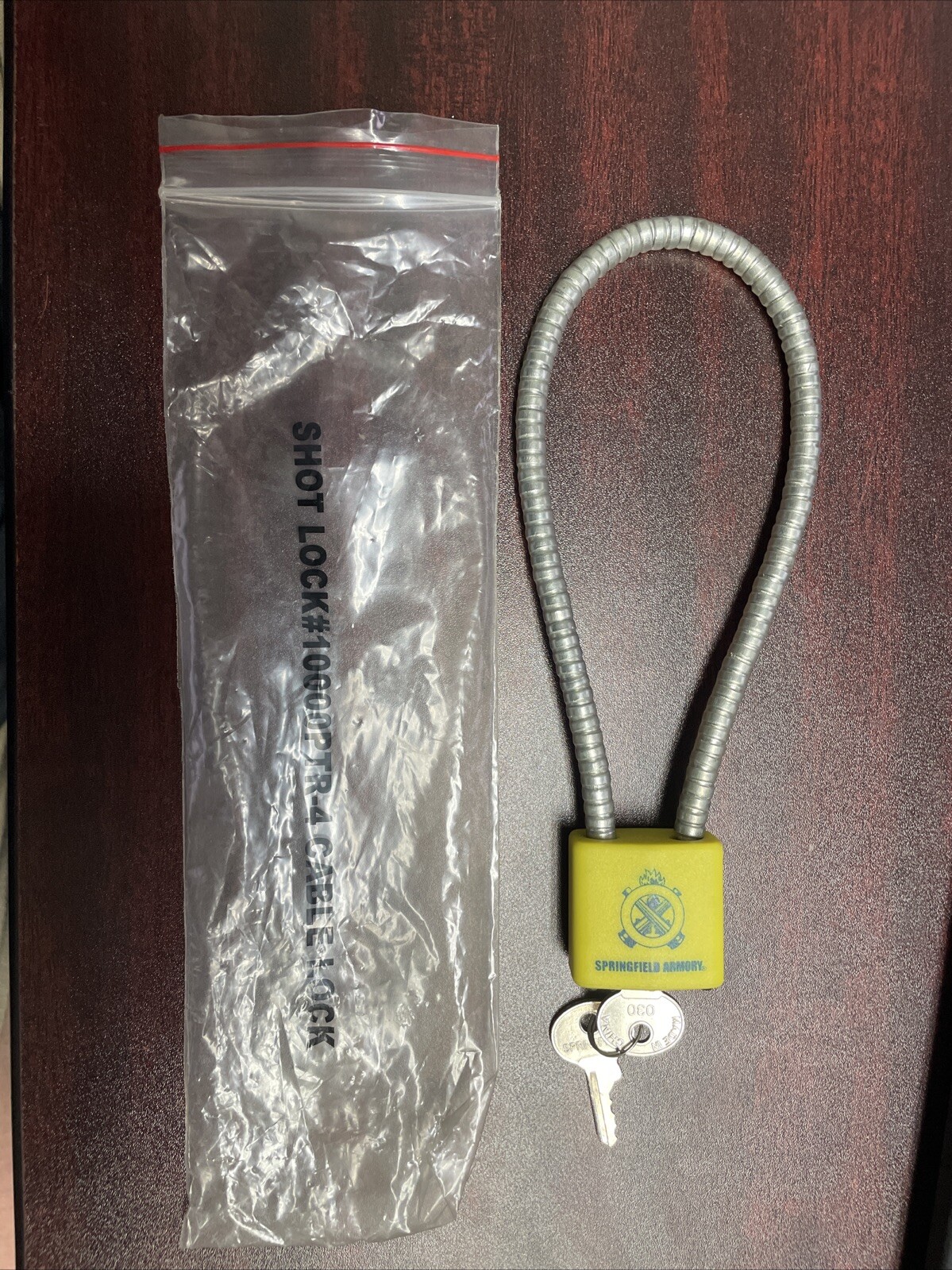 Springfield Armory Cable Lock Springfield Armory Shot Lock / Cable Lock Gun Lock ~ New With Keys | eBay