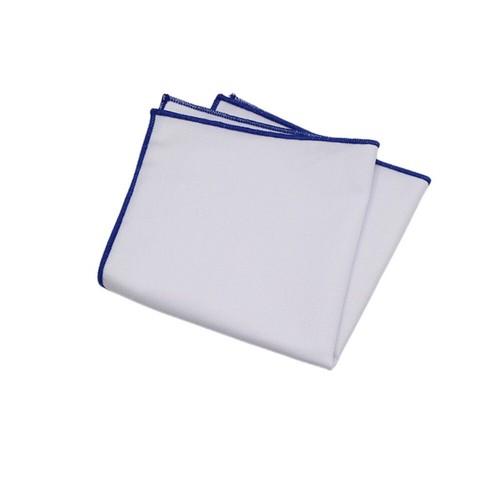 Colorido pañuelo cuadrado color liso con borde de costura blanco bolsillo para hombre Hanky - Imagen 6 de 25