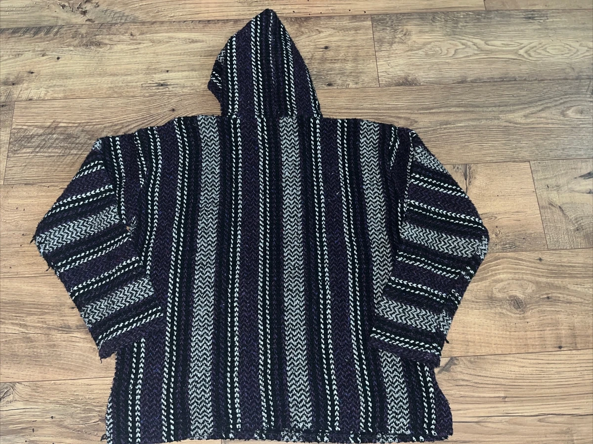 Baja Joe Hoodie Pullover Sweatshirt Poncho Unisex Front Pocket Size Medium
