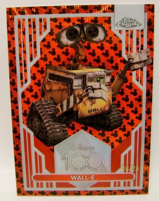 WALL-E #08 /28 MICKEY MOUSE REFRACTOR DISNEY 100 YEARS TOPPS CHROME 2023