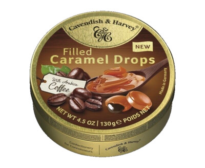 Cavendish & Harvey Caramel Coffee Drops Karamellbonbons mit Kaffeefüllung 130g