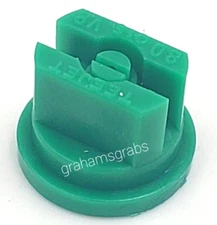 (8) TP80015VP TEEJET FLAT SPRAY TIP 80° GREEN 30-60 PSI POLYMER
