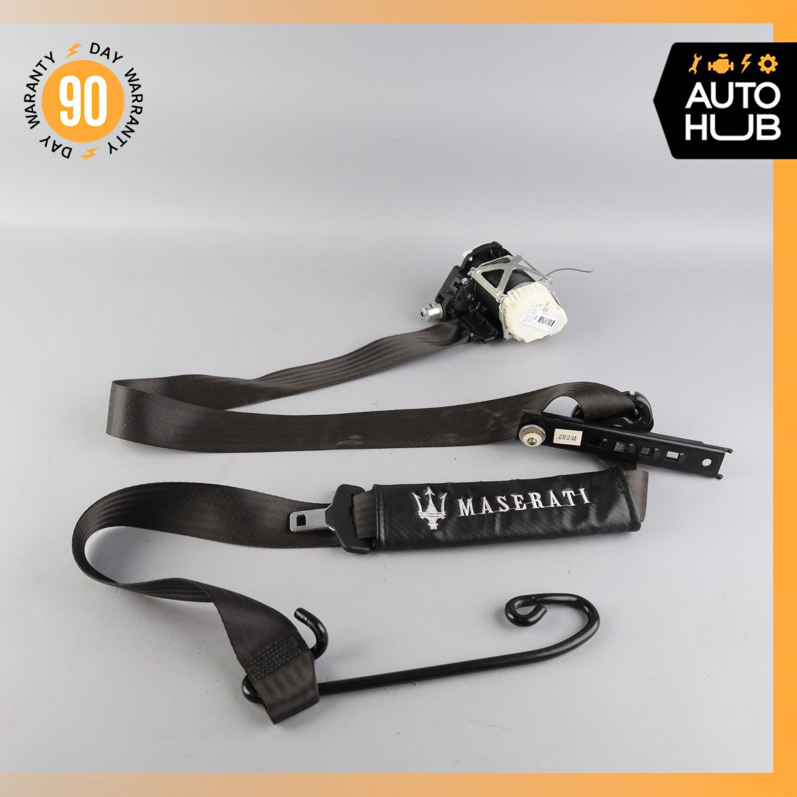 08-19 Maserati GranTurismo M145 Front Right Side Seat Belt Black OEM