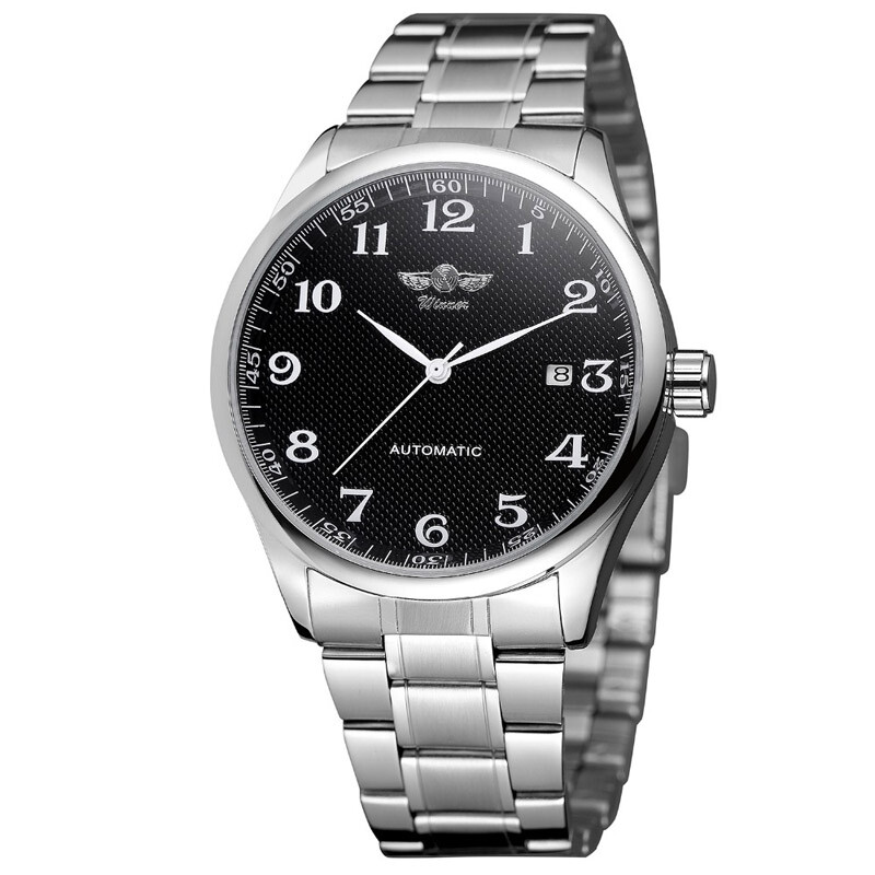 Classic Men's Automatic Self wind Mechanical AUTO Date Stainless Steel Watch Men