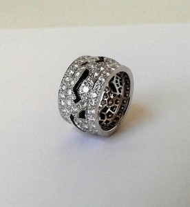 onyx cartier panther platinum designed diamond ring band