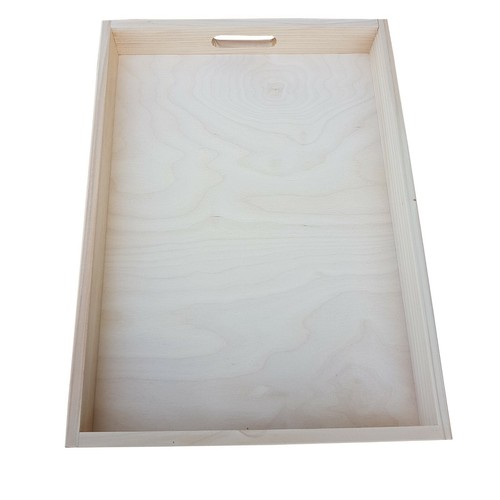 Extra Large Wooden Serving Tray, Set from 1 to 10, 60 cm, - Unpainted - Picture 2 of 4