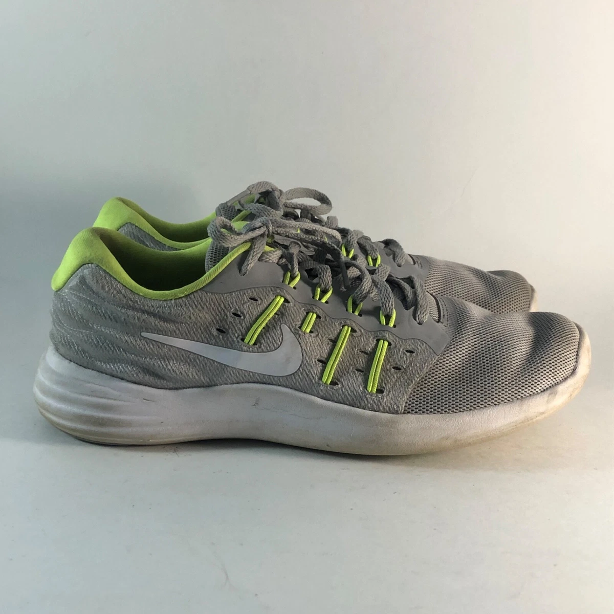 compromiso precoz hidrógeno Nike lunarstelos womens running shoes lace up mesh sneakers gray green size  7.5 | eBay