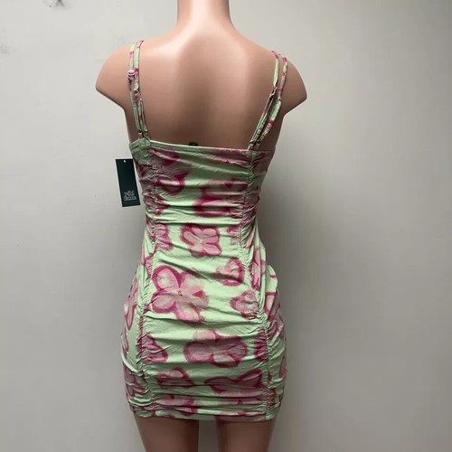 Women's Sleeveless Cut Out Ruched Front Bodycon Dress Wild Fable - Green Med - Picture 7 of 13