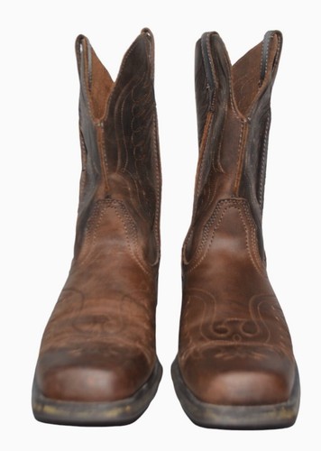 Stivali western uomo Ariat cowboy taglia 12 D marroni pelle invecchiata lavoro - Foto 3 di 10