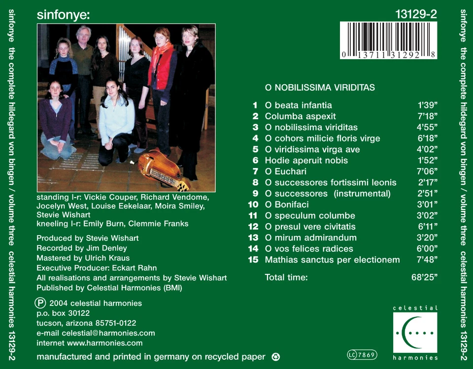 THE COMPLETE HILDEGARD VON BINGEN, VOLUME 3 - SINFONYE / STEVIE WISHART Foto 2 de 2