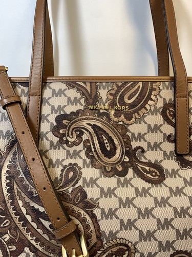 Michael Kors Studio Paisley EMRY Large Top Zip Tote in Luggage Brown - Bild 4 von 12