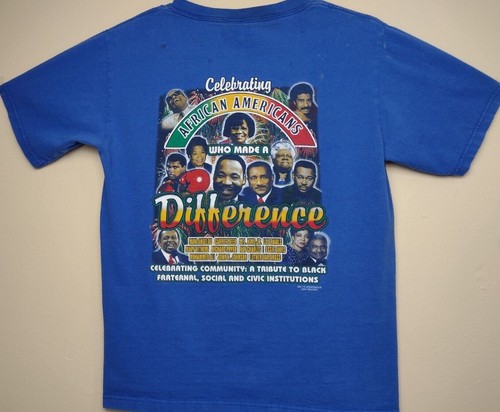 Black History T-Shirt MLK Malcolm X Pryor Oprah Shirt Youth Size Large - Picture 2 of 12