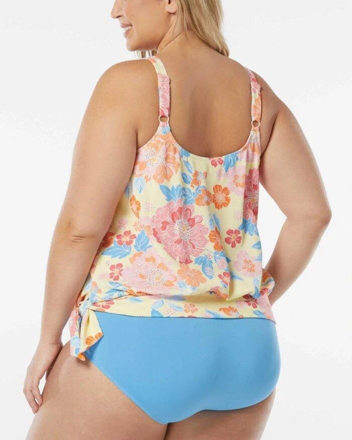 BEACH HOUSE Talla Grande 18W Floral Corbata Lateral Blusa Tankini Juego de Natación 2 Piezas Nuevo con Etiquetas $138 Foto 2 de 4