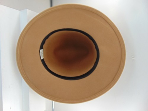 Vintage Cheryl Tiegs Brand TAN 100% Wool Fedora Hat - one size fits all - RARE! - Picture 8 of 8