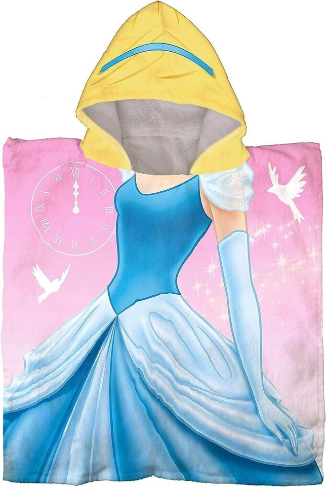 Disney Cinderella Princess Soft Hooded Bath Beach Towel Poncho - Image 3 of 3