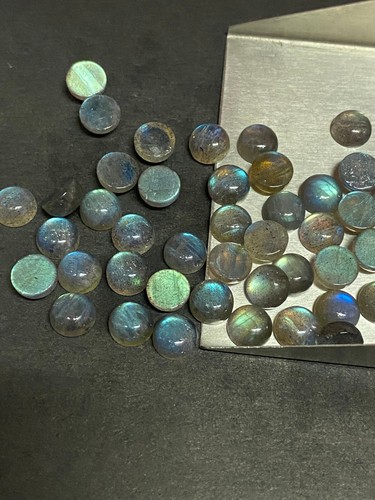 Labraodrite Round Cabochons Loose Gemstone 4x4mm - 10x10mm Natural Calibrated DG - Picture 2 of 7