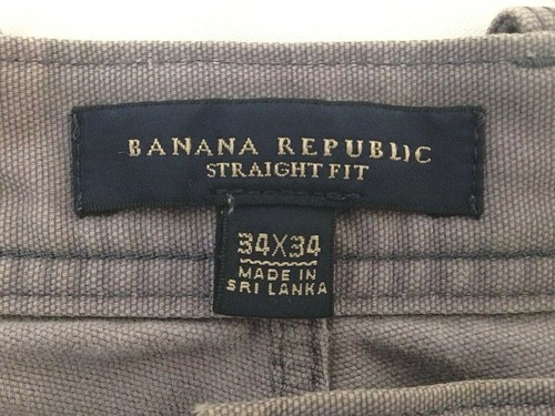 Banana Republic Mens 34 34 Jeans Gray Cotton Denim Straight Fit Zip Fly Pockets - Picture 7 of 8