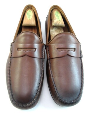 Allen Edmonds ''SUPER SPORT DRIVER'' Leather Penny Loafers 8.5 EEE Dk Chili (379N)